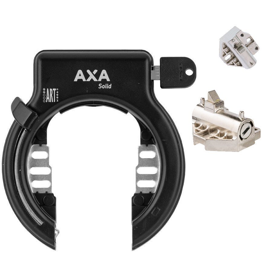 AXA Veiligheidsslot Solid Plus + Accuslot Shimano Tube zwart