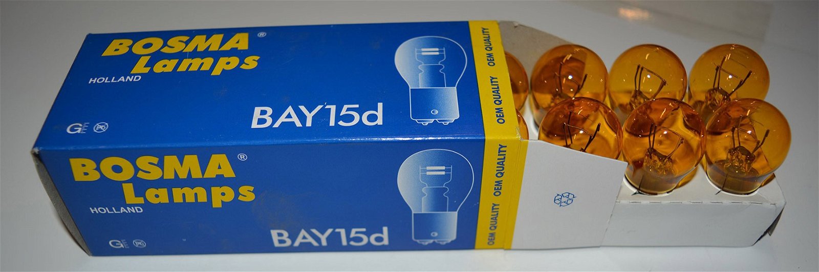 Lamp 12V-21/5W BAY15D geel p/st