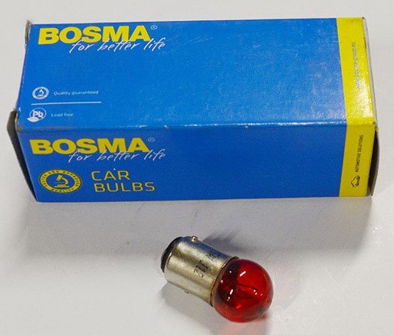 Lamp 12V-21/5 BAY15D rood kleine bol Bosma 511214R p/st