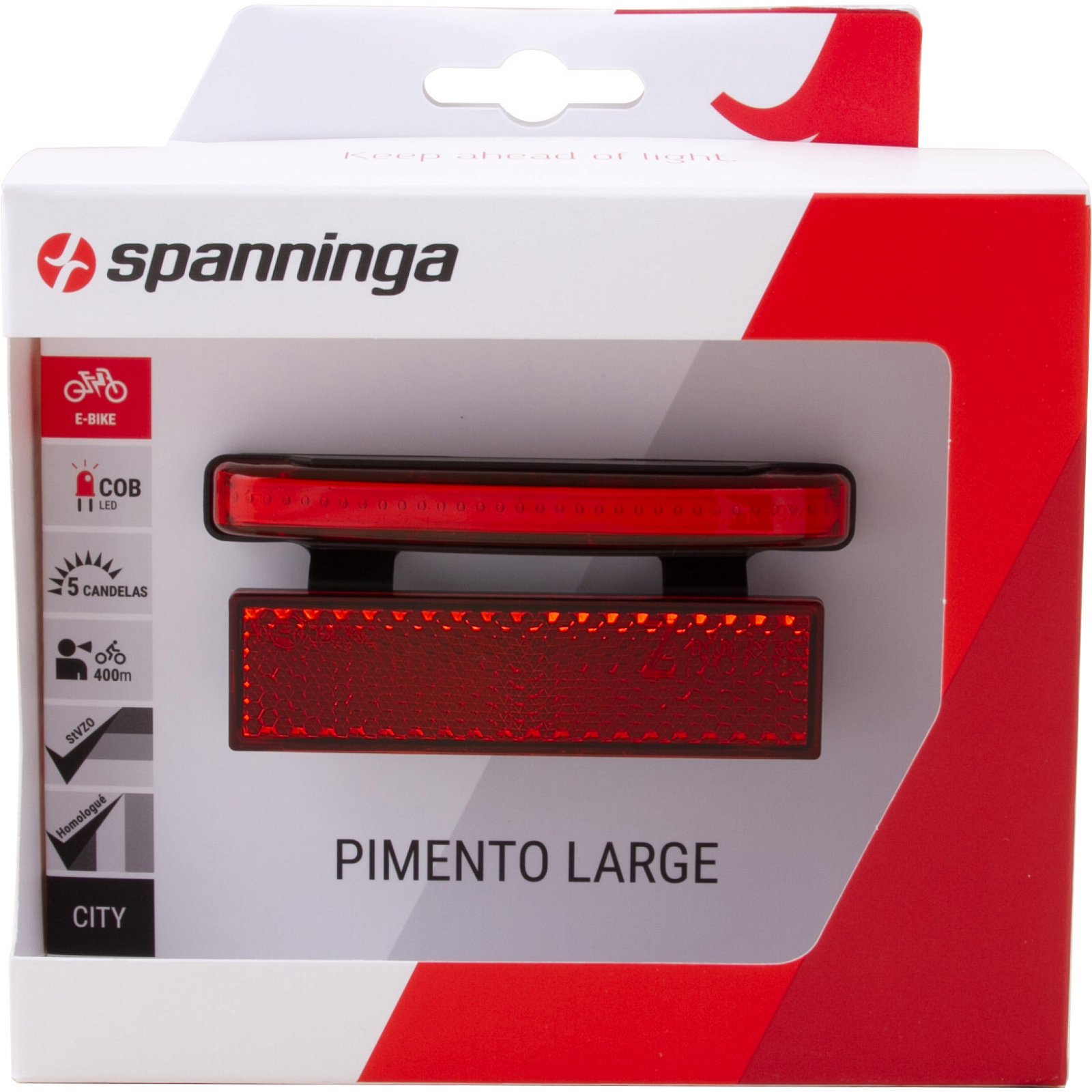 Spanninga Pimento L achterl. XE 6-48V DC + reflector