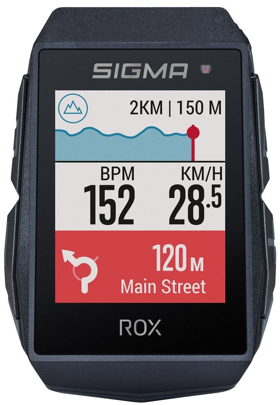 Sigma ROX 11.1 EVO GPS Black HR butler, borstriem, USB-C