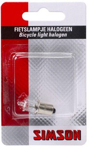 Simson fietslampje halogeen 6V 3W extra sterk per 1 op kaart