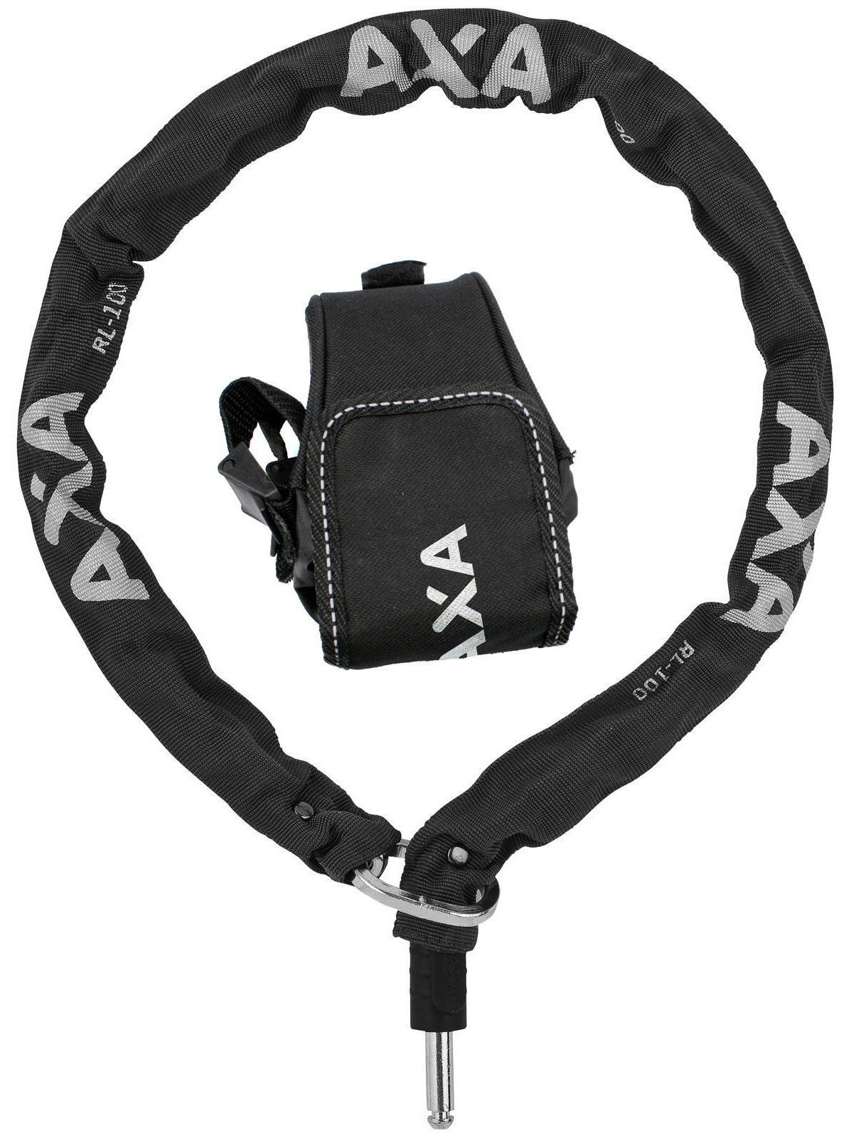 AXA insteek-ketting RLC 100cm met zadeltasje zwart