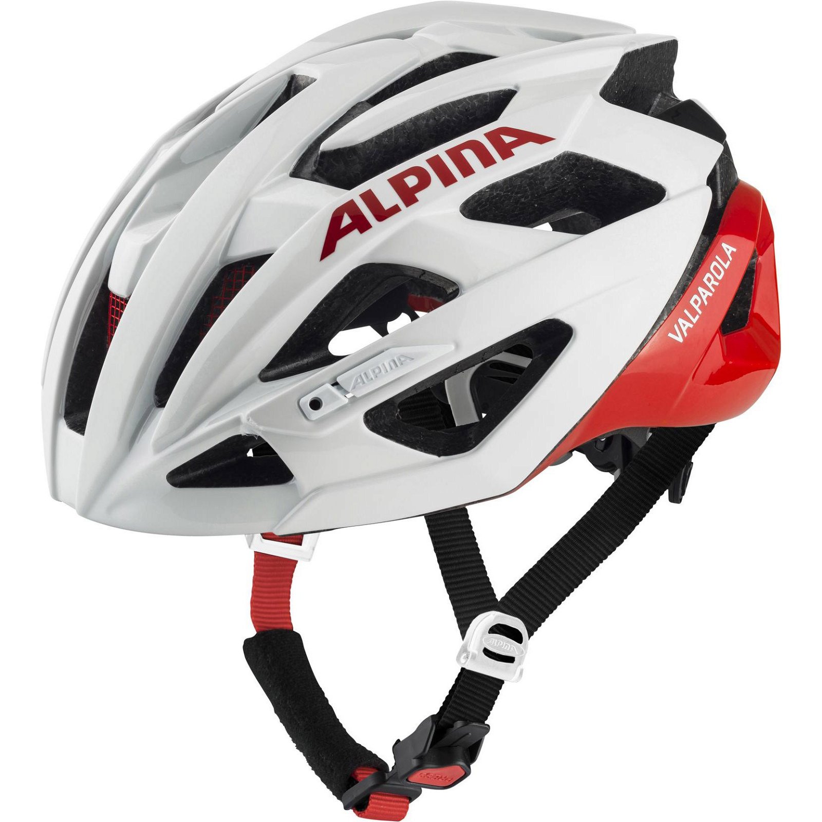 Alpina helm Valparola white-red