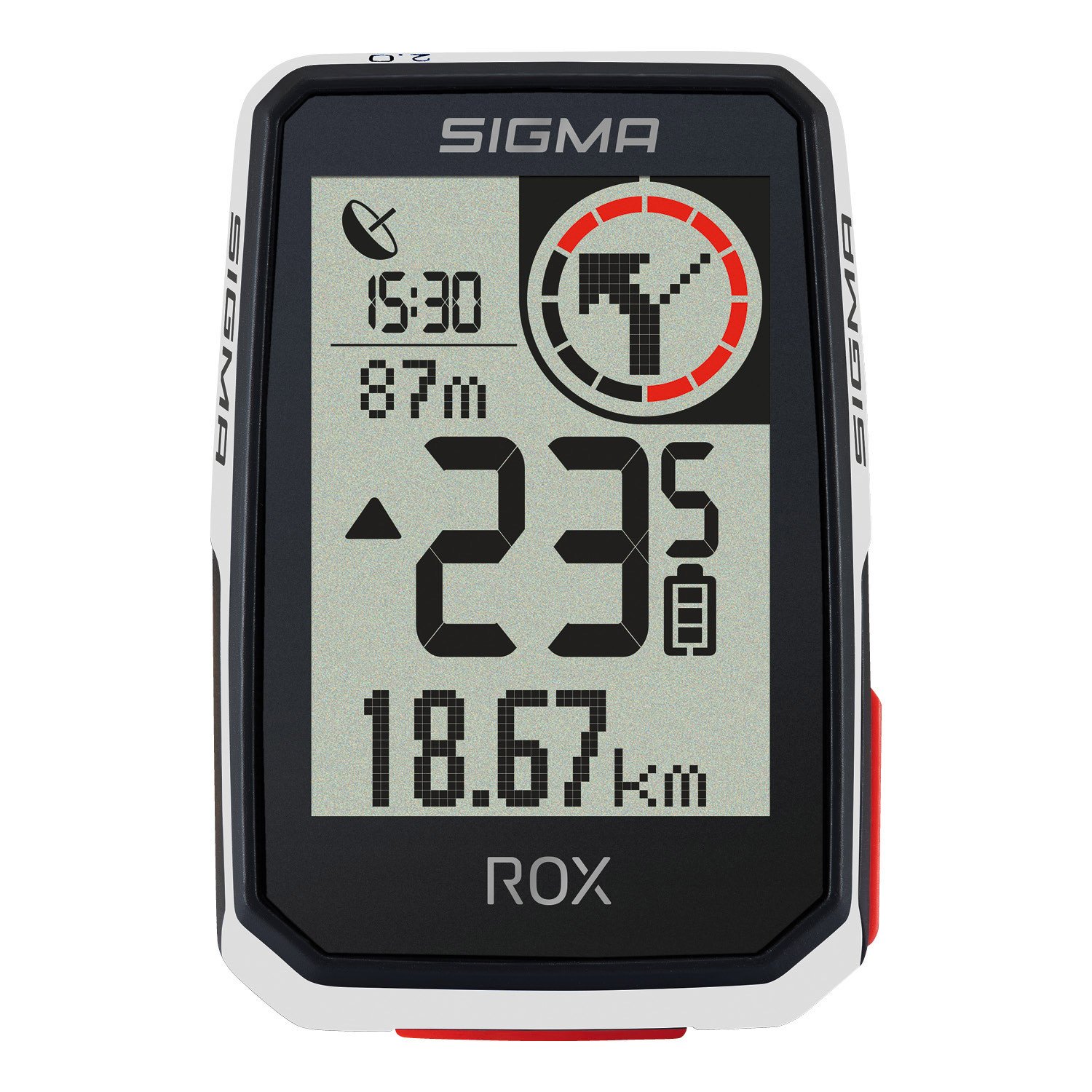 Sigma ROX 2.0 GPS White stuurhouder USB-C oplaadkabel