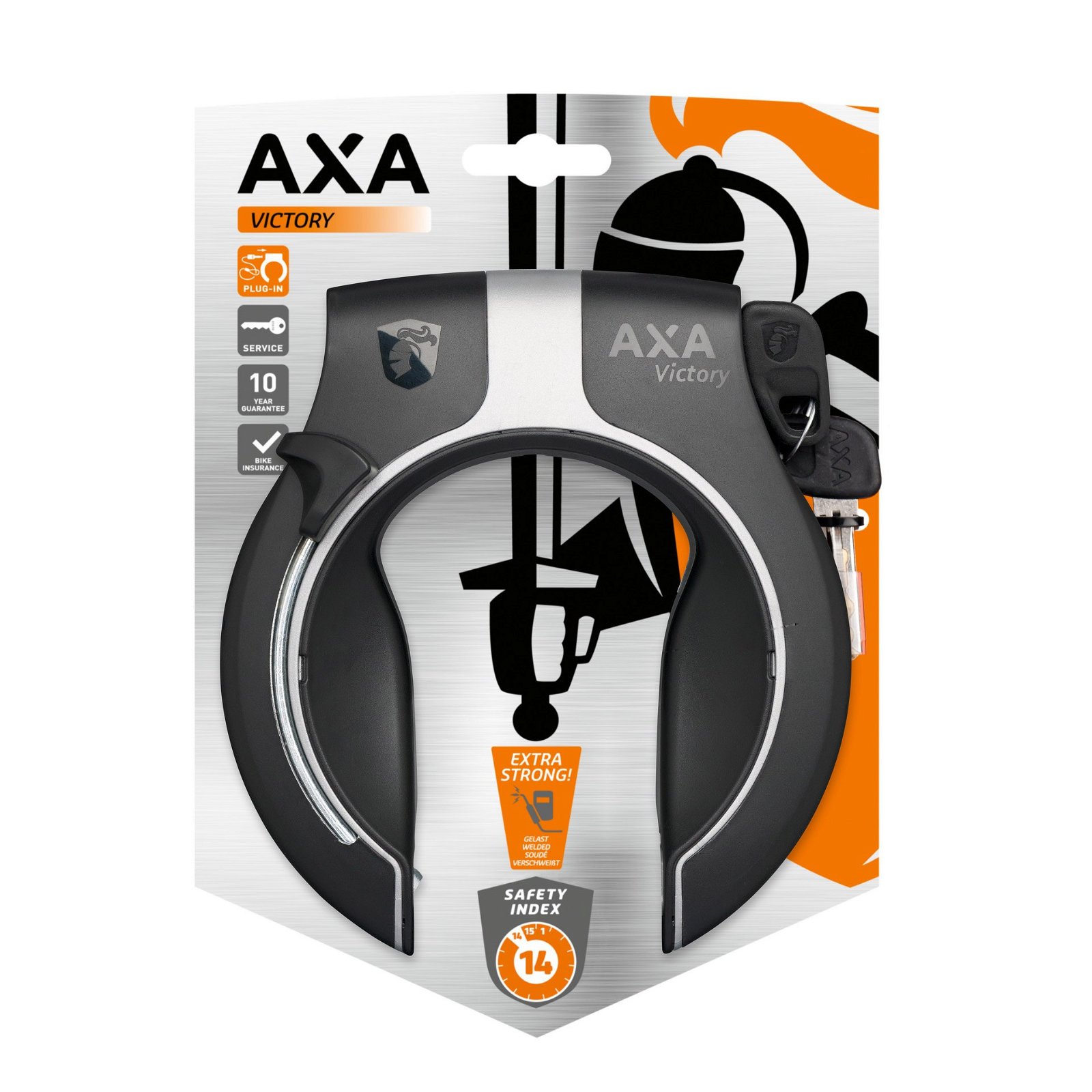 AXA Veiligheidsslot Victory Zwarte kaart/grijs streepje